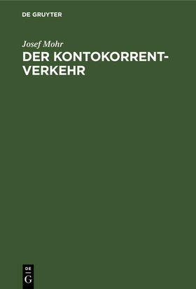 Der Kontokorrentverkehr