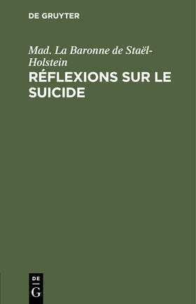 Réflexions sur le suicide