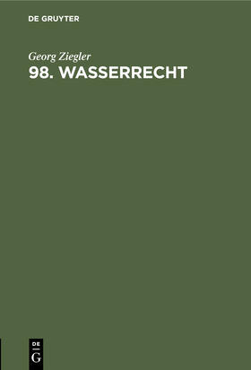 98. Wasserrecht