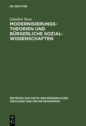 Modernisierungstheorien und bürgerliche Sozialwissenschaften