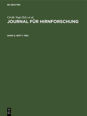 Journal für Hirnforschung. Band 5, Heft 1