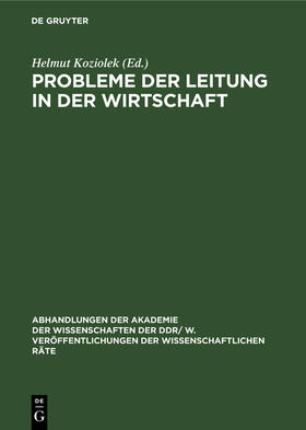 Probleme der Leitung in der Wirtschaft