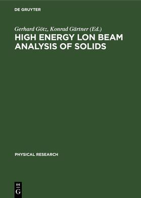 High Energy lon Beam Analysis of Solids
