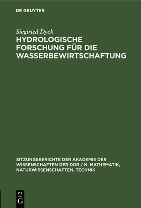 Hydrologische Forschung für die Wasserbewirtschaftung