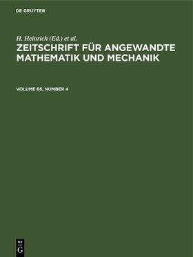 Zeitschrift für Angewandte Mathematik und Mechanik. Volume 66, Number 4