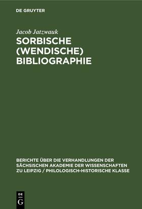 Sorbische (Wendische) Bibliographie
