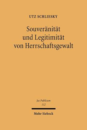 Souveränität und Legitimität von Herrschaftsgewalt