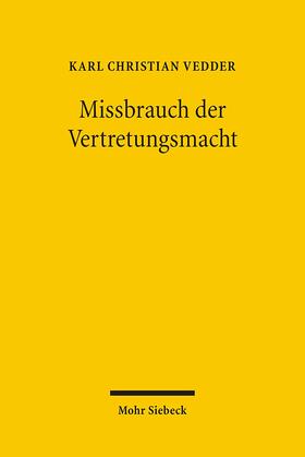 Vedder, K: Missbrauch der Vertretungsmacht