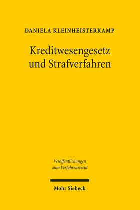 Kreditwesengesetz und Strafverfahren