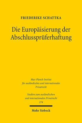 Schattka, F: Europäisierung der Abschlussprüferhaftung