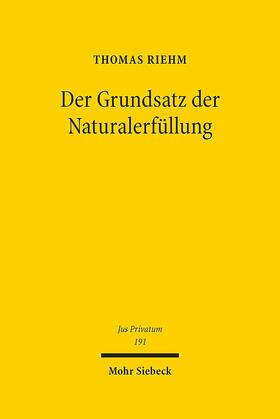 Riehm, T: Grundsatz der Naturalerfüllung