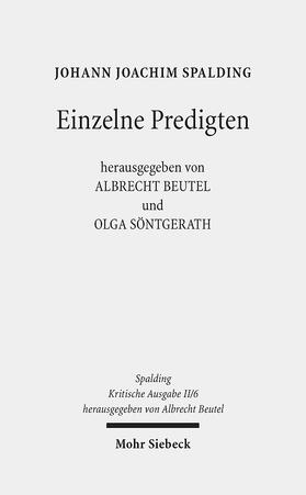 Johann Joachim Spalding: Kritische Ausgabe