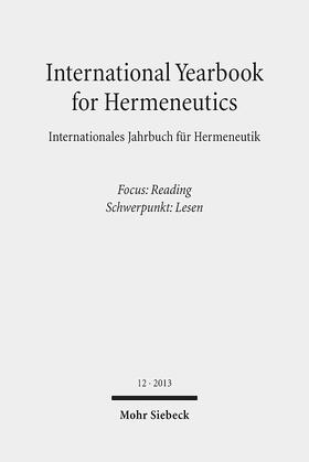 International Yearbook for Hermeneutics / Internationales Jahrbuch für Hermeneutik