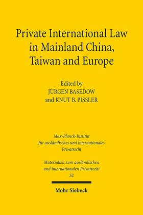 Private International Law in Mainland China, Taiwan and Europe