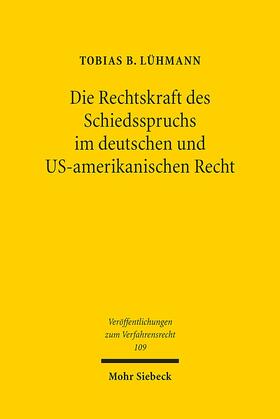 Lühmann, T: Rechtskraft des Schiedsspruchs