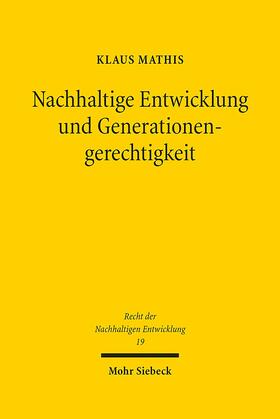 Nachhaltige Entwicklung und Generationengerechtigkeit