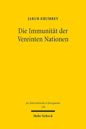 Krumrey, J: Immunität der Vereinten Nationen