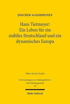 Algermissen, J: H. Tietmeyer: Leben für ein stabiles Deutsch