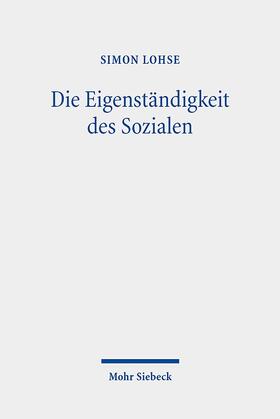 Lohse, S: Eigenständigkeit des Sozialen