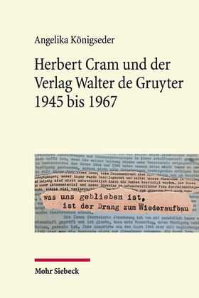 Königseder, A: Herbert Cram und der Verlag Walter de Gruyter