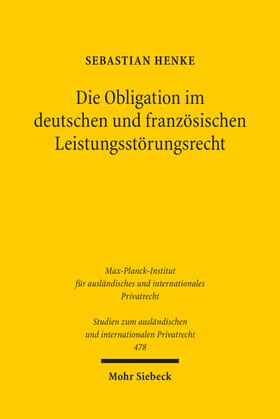 Henke, S: Obligation im deutschen und französischen Leistung
