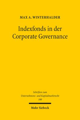 Winterhalder, M: Indexfonds in der Corporate Governance