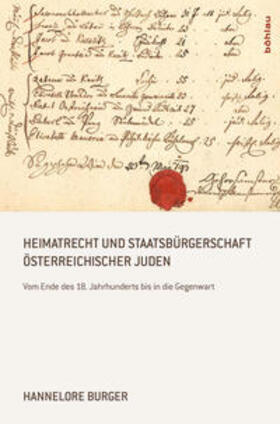Burger, H: Heimatrecht österreichischer Juden