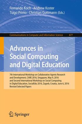 Advances in Social Computing and Digital Education