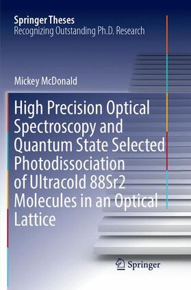 High Precision Optical Spectroscopy and Quantum State Selected Photodissociation of Ultracold 88Sr2 Molecules in an Optical Lattice