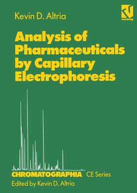 Analysis of Pharmaceuticals by Capillary Electrophoresis