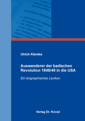 Auswanderer der badischen Revolution 1848/49 in die USA