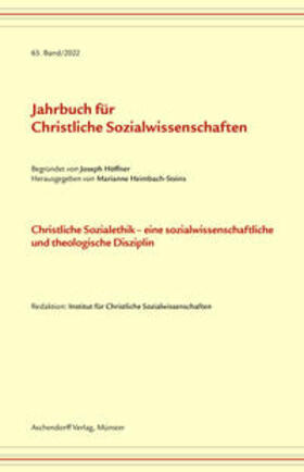 Jahrbuch für christliche Sozialwissenschaften / Jahrbuch für