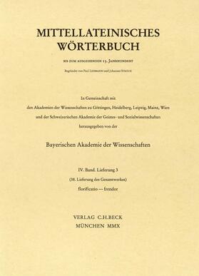 Mittellateinisches Wörterbuch  38. Lieferung (florificatio - frendor)