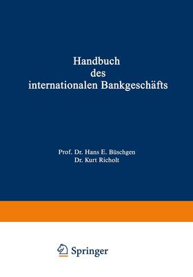 Handbuch des internationalen Bankgeschäfts