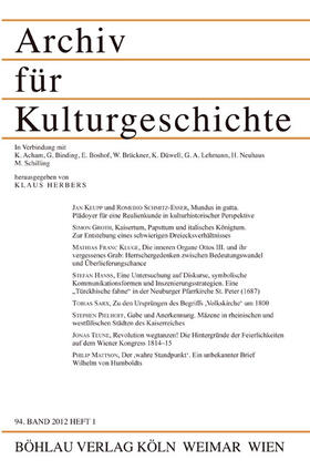 Archiv für Kulturgeschichte 94,1 (2012)