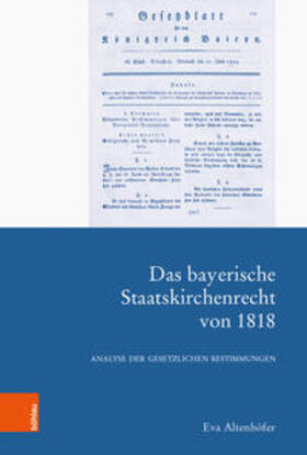 Altenhöfer, E: Das bayerische Staatskirchenrecht von 1818