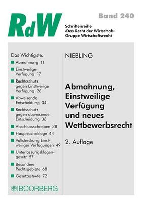 Abmahnung, Einstweilige Verfügung und neues Wettbewerbsrecht