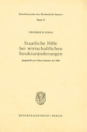 Staatliche Hilfe bei wirtschaftlichen Strukturänderungen,