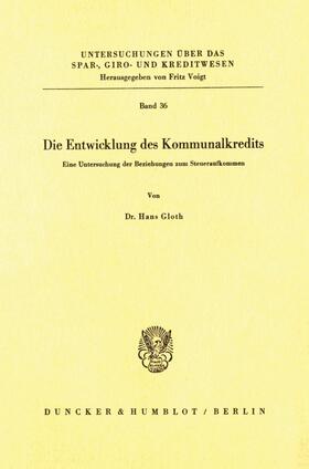 Die Entwicklung des Kommunalkredits.