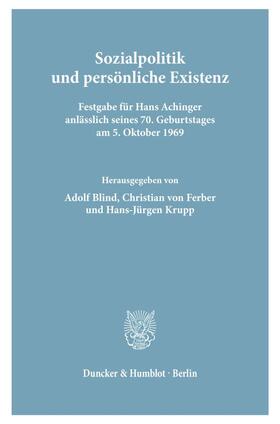 Sozialpolitik und persönliche Existenz