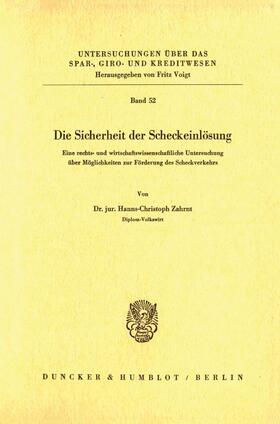 Die Sicherheit der Scheckeinlösung.