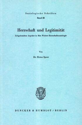 Speer, H: Herrschaft und Legitimitaet