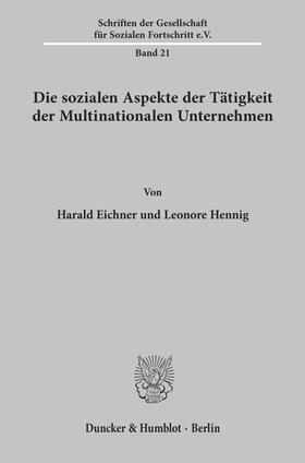 Die sozialen Aspekte der Tätigkeit der Multinationalen Unternehmen.