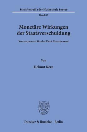 Monetäre Wirkungen der Staatsverschuldung.