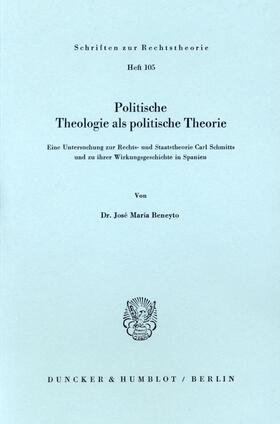 Politische Theologie als politische Theorie.