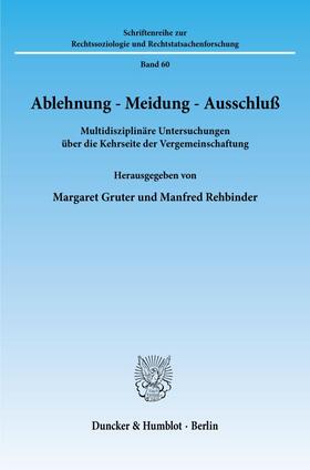 Ablehnung - Meidung - Ausschluß.