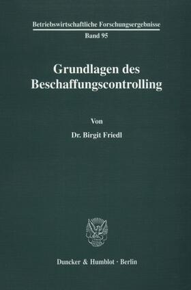 Grundlagen des Beschaffungscontrolling.