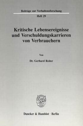 Kritische Lebensereignisse und Verschuldungskarrieren von Verbrauchern