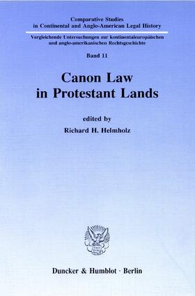 Canon Law in Protestant Lands.