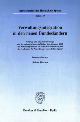 Verwaltungsintegration in den neuen Bundesländern.